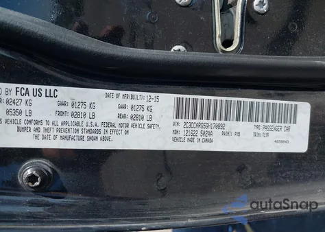 2016 Chrysler 300 Anniversary Edition z USA, uszkodzony, nr VIN 2C3CCARG5GH170892